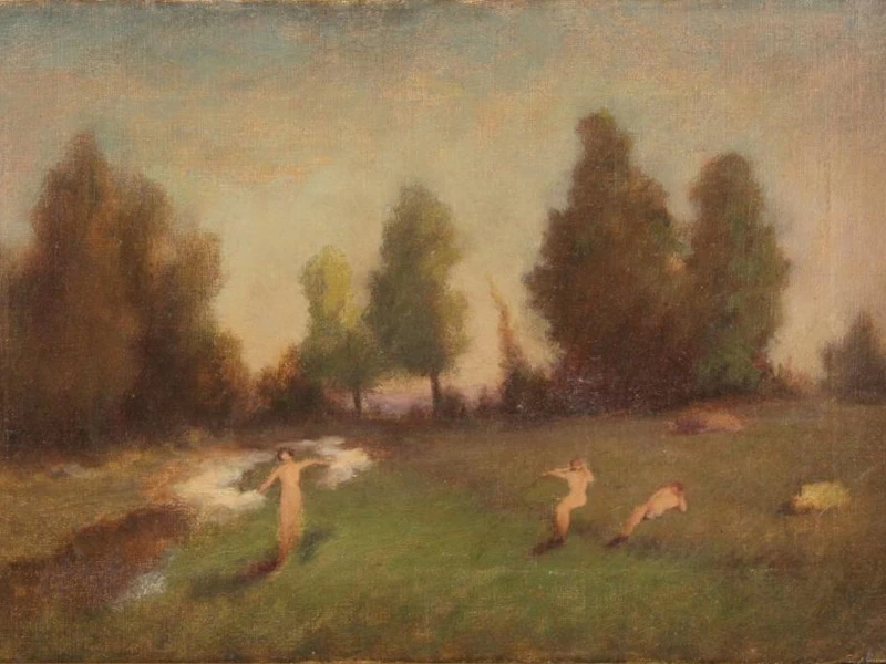1869-Xavier Timoteo Martínez - Ninfe nel campo